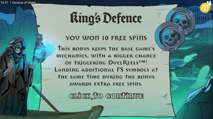 Dynasty of Death - Free Spins King's Defence á Seoladh